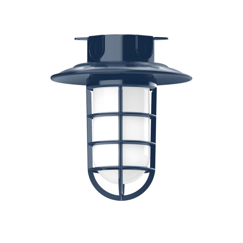 Montclair Lightworks FMC052-50 8 1/4" Vaportite flush mount ceiling light, Navy